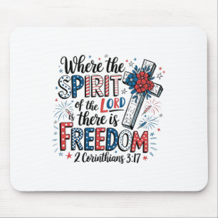 Tapis De Souris Chrétien 4 juillet Patriotique Religieux Bible Ve