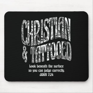 Tapis De Souris Chrétien & Tatoué Jean 7_24 Citation Foi Croir