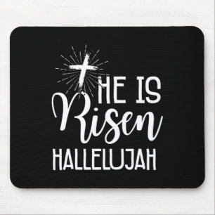 Tapis De Souris Chrétiens de Pâques Jésus est ressuscité Alléluia