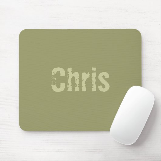 Tapis De Souris Chris Army Green Mousepad (Avec souris)