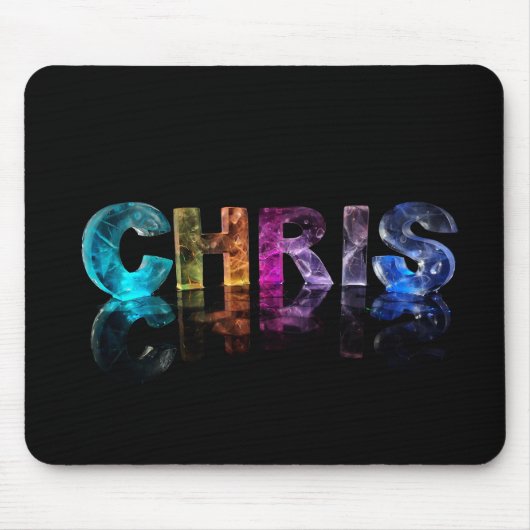 Tapis De Souris Chris nommé dans les lumières 3D (Devant)