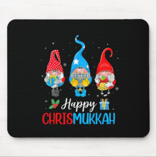 Tapis De Souris Chrismukkah Gnomes Joyeux Noël Et Joyeux Hanuk