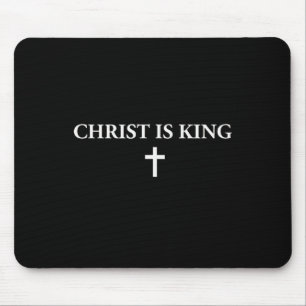 Tapis De Souris Christ est roi Croix chrétienne Religieux Jésus Ho
