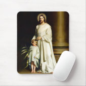 Tapis De Souris Christ et Enfant. Cadeau de Pâques (Avec souris)