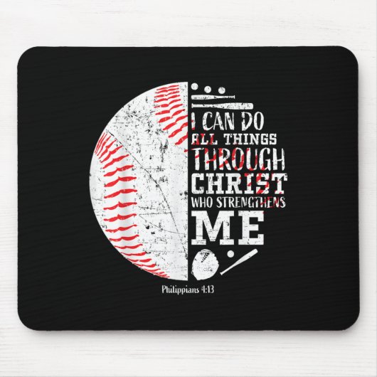 Tapis De Souris Christian Baseball Philipans 4_13 I Can Do All Thi (Devant)