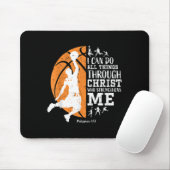Tapis De Souris Christian Basketball I Can Do All Things Through C (Avec souris)