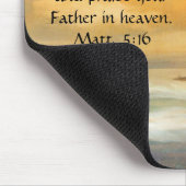 Tapis De Souris Christian Bible Verse Phare Coucher de soleil (Coin)