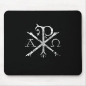 Tapis De Souris Christian Chi Rho T-Shirt Labarum Christogram Cros (Devant)