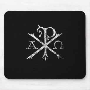 Tapis De Souris Christian Chi Rho T-Shirt Labarum Christogram Cros