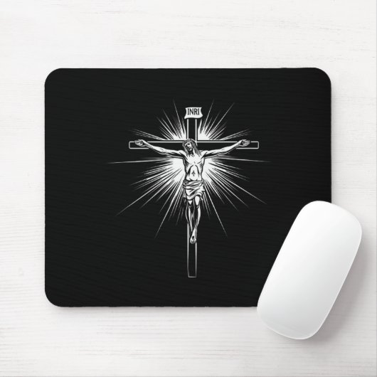 Tapis De Souris Christian Cross Jesus Christ Men Women Christians (Avec souris)