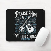 Tapis De Souris Christian Guitarist Praise Him With The Strings (Avec souris)