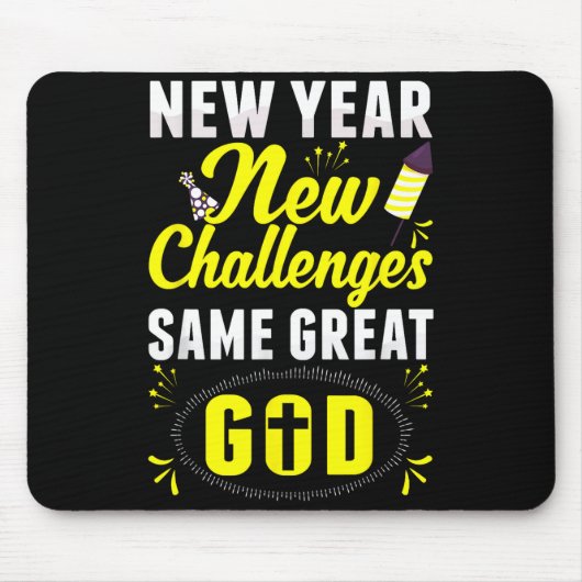 Tapis De Souris Christian Happy New Year New Challenges Same Great (Devant)