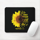 Tapis De Souris Christian I Can Do All Things Through Christ Bible (Avec souris)
