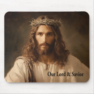 Tapis De Souris Christian, Jésus Christ Notre Sauveur, Religieux #