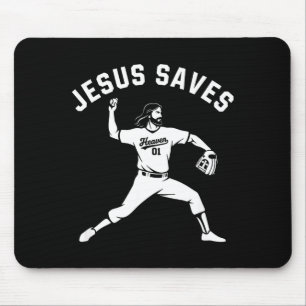 Tapis De Souris Christian Jésus Sauve Baseball Tcher - Ciel 01 S