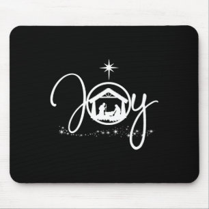 Tapis De Souris Christian Noël Joie Jésus Nativité Scène Foi