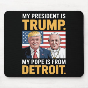 Tapis De Souris Christianisme Patriotique Trump Détroit Pape