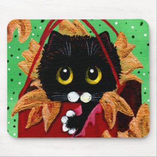 Tapis De Souris Christmas Big Eyed Black Cat