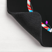 Tapis De Souris Christmas Candy Cane Heart Funny Love Candy Men Wo (Coin)