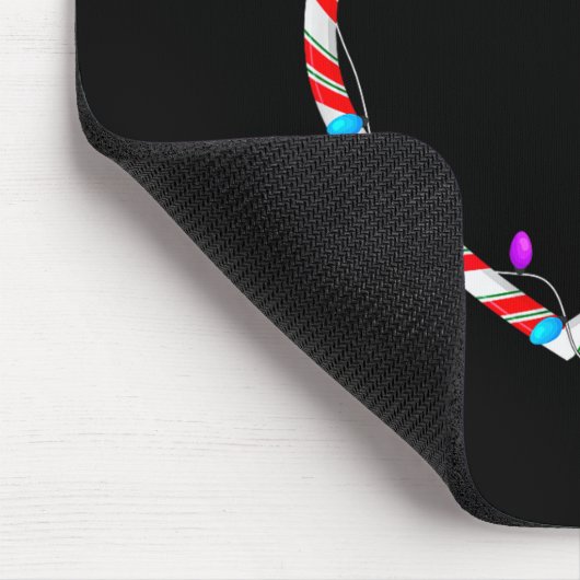 Tapis De Souris Christmas Candy Cane Heart Funny Love Candy Men Wo (Coin)