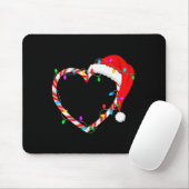 Tapis De Souris Christmas Candy Cane Heart Funny Love Candy Men Wo (Avec souris)