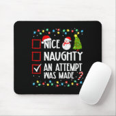 Tapis De Souris Christmas Checklist Naughty Nice An Attempt Was Ma (Avec souris)