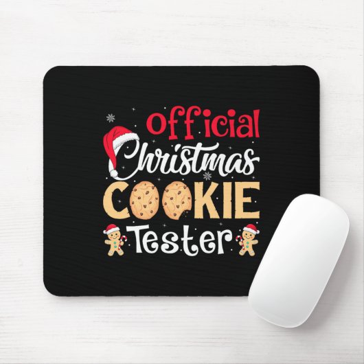 Tapis De Souris Christmas Cookie Tester Funny Baking Crew Xmas Pre (Avec souris)