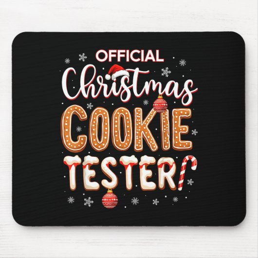 Tapis De Souris Christmas Cookie Tester Taster Baking Crew Toddle (Devant)