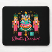 Tapis De Souris Christmas Crushing It Nutcracker - Funny Retro Ugl (Devant)