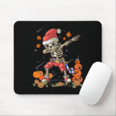 Tapis De Souris Christmas Fun Père Noël Skeleton Dabbing Halloween (Avec souris)