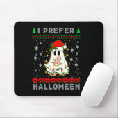 Tapis De Souris Christmas Ghost I Prefer Halloween Ugly Xmas Men W (Avec souris)