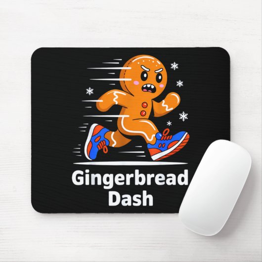 Tapis De Souris Christmas Gingerbread Dash Running Runner Xmas Mar (Avec souris)