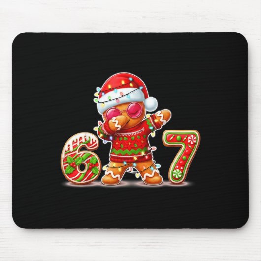 Tapis De Souris Christmas Gingerbread Six Seven 67 Ice Cream Drip (Devant)