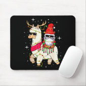 Tapis De Souris Christmas Gnome On Llama, Cute Alpaca Chanukah Chr (Avec souris)