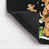 Tapis De Souris Christmas Highland Cow Cute Heifer Cow Santa Hat M (Coin)