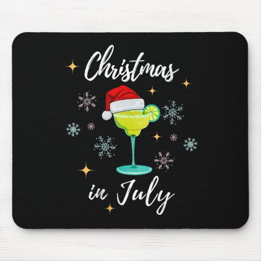 Tapis De Souris Christmas In July Tail Santa Hat Summer Women Men (Devant)