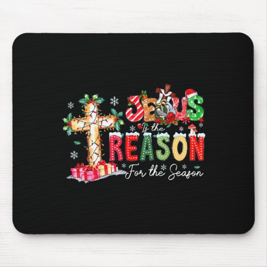 Tapis De Souris Christmas Jesus Reason Season Xmas Christian Men W (Devant)