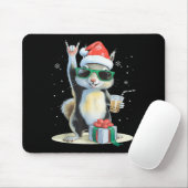 Tapis De Souris Christmas Kawaii Squirrel Bubble Tea Boba Squirrel (Avec souris)