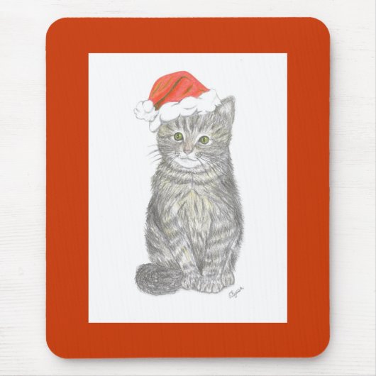 Tapis De Souris Christmas Kitten Mousepad (Devant)