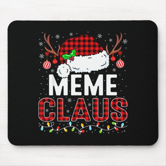 Tapis De Souris Christmas Lights Meme Claus Family Matching Xmas P (Devant)
