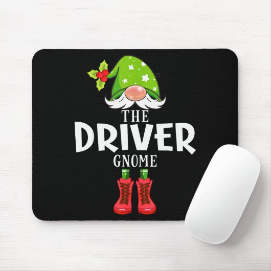 Tapis De Souris Christmas Matching Family The Driver Gnome (Avec souris)