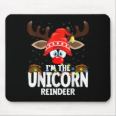 Tapis De Souris Christmas Matching I'm The Unicorn Reindeer (Devant)