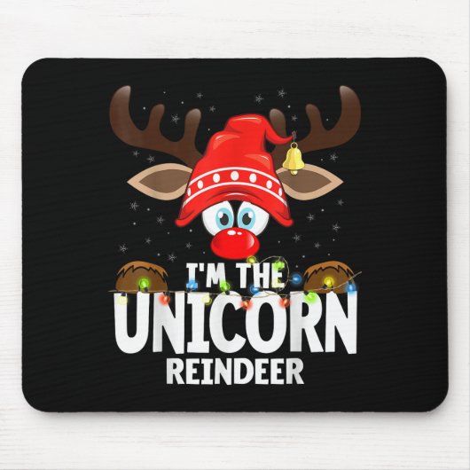 Tapis De Souris Christmas Matching I'm The Unicorn Reindeer (Devant)