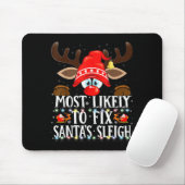 Tapis De Souris Christmas Matching Most Likely To Fix Santa's Slei (Avec souris)