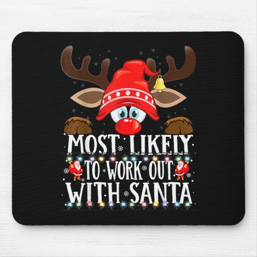 Tapis De Souris Christmas Matching Most Likely To Work Out With Sa (Devant)