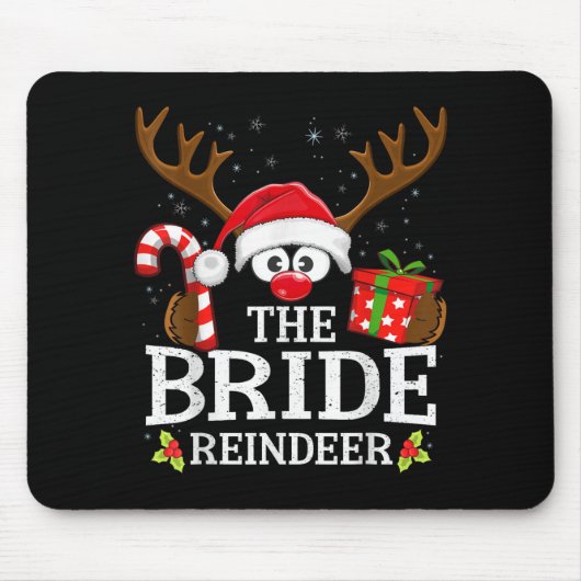 Tapis De Souris Christmas Matching The Bride Reindeer Family (Devant)