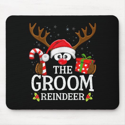 Tapis De Souris Christmas Matching The Groom Reindeer Family  (Devant)