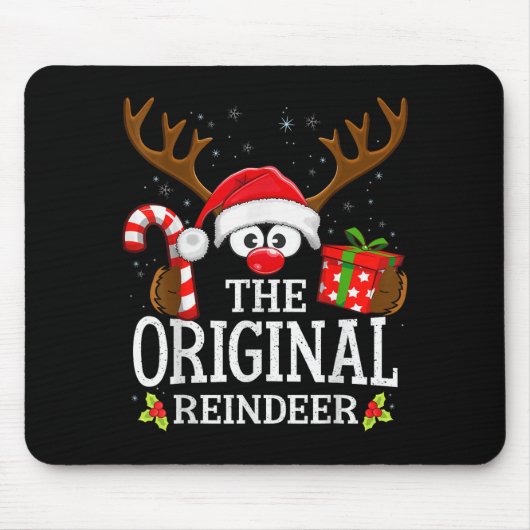 Tapis De Souris Christmas Matching The Original Reindeer Family (Devant)