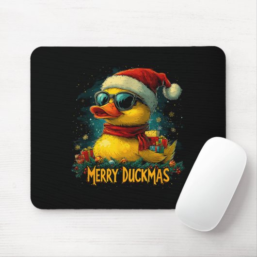 Tapis De Souris Christmas Merry Duckmas Funny Quackmas Pajama Duck (Avec souris)