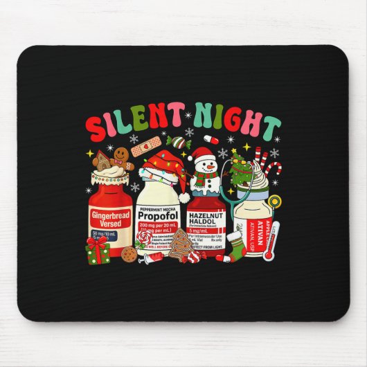 Tapis De Souris Christmas Nurse Funny Peppermint Mocha Profol Er E (Devant)